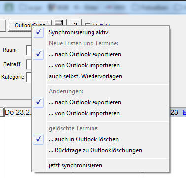 Outlook-Kalender-Synchronisation